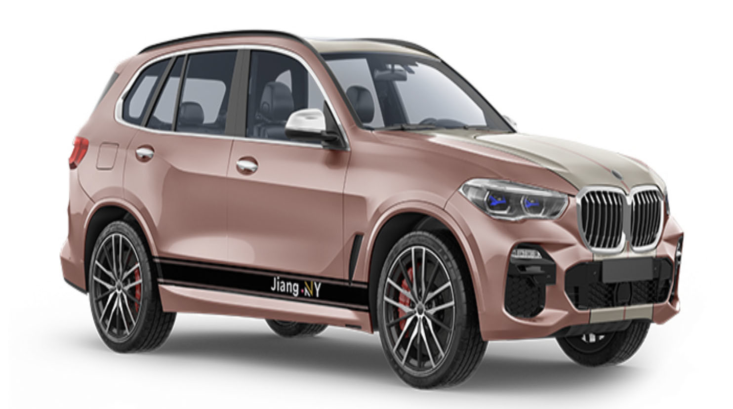 Brown Powder Digital Print Car Wrap Vinyl Modern Design Customized