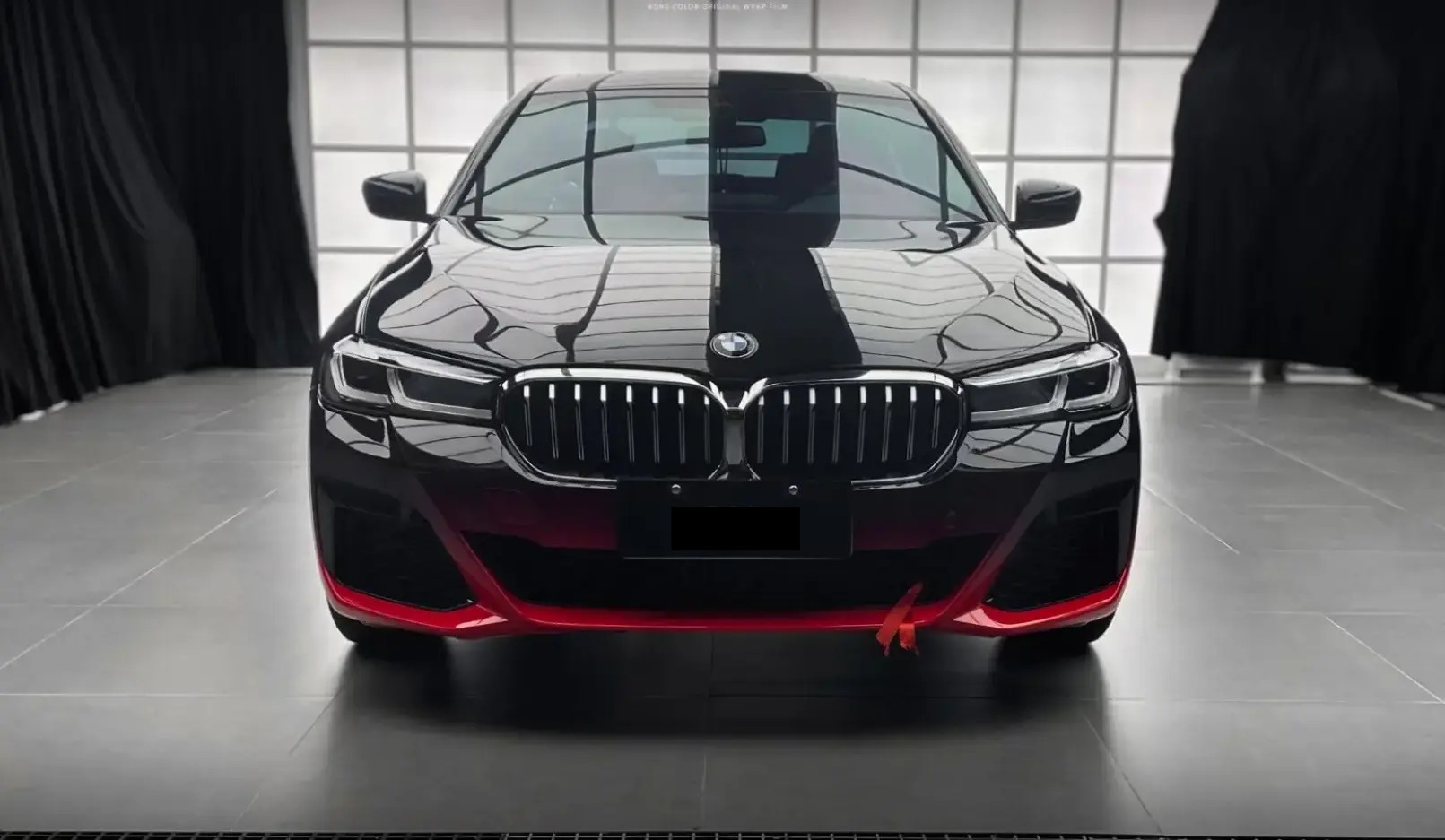 Red Gradient Automotive Vinyl Wrap Material , 80micron PVC Full Car Wrap Roll